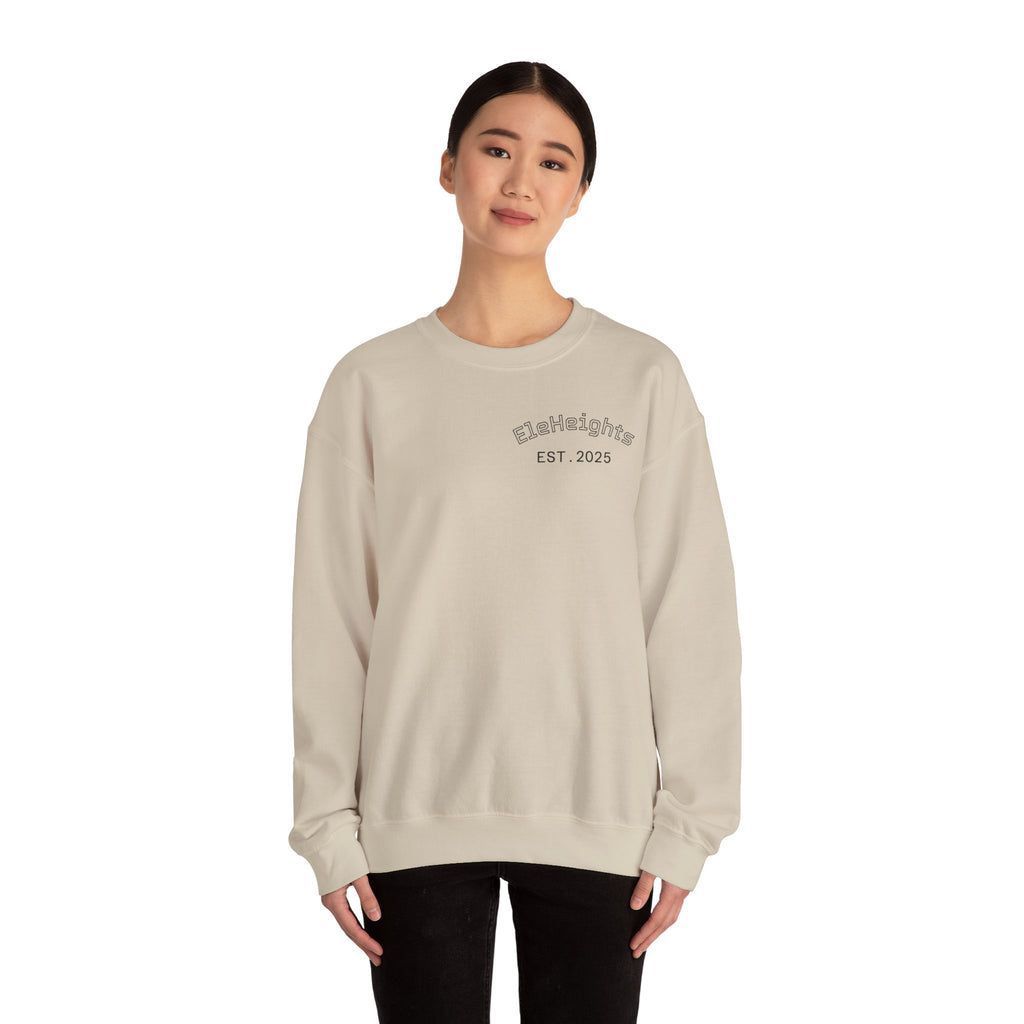 Elevate Yourself Crewneck Sweatshirt — Minimal "Elevate" Graphic Pullover