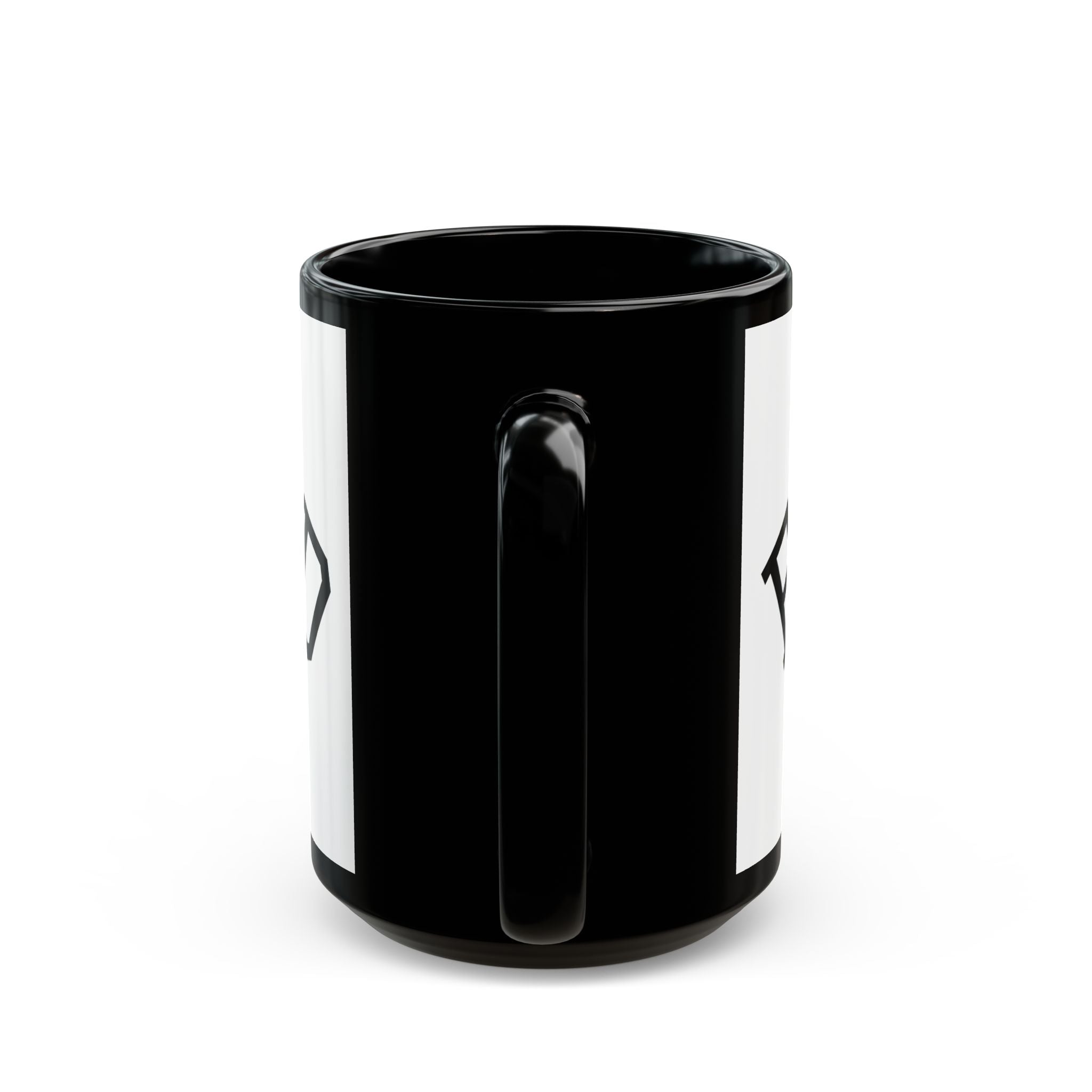 Elevated Black Accent Mug (11oz & 15oz) – Bold Typographic Coffee Cup