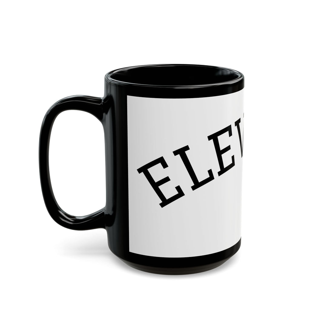 Elevated Black Accent Mug (11oz & 15oz) – Bold Typographic Coffee Cup