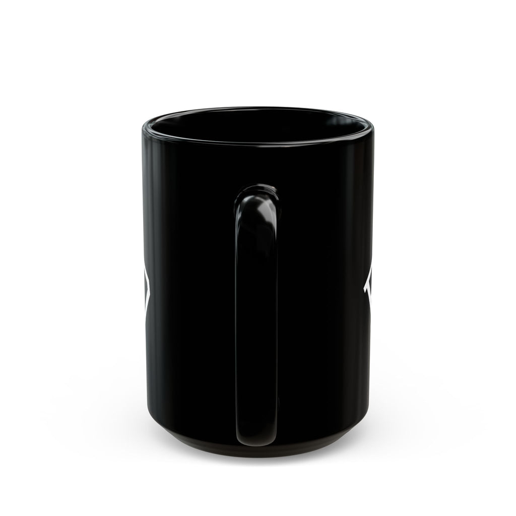 Elevated Black Coffee Mug (11oz & 15oz) — 'ELEVATED' Bold White Text