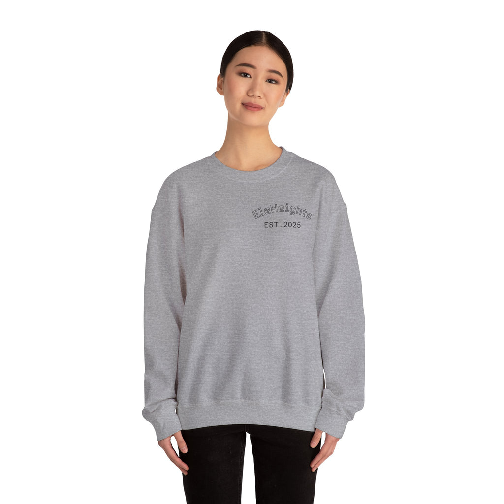 Elevate Yourself Crewneck Sweatshirt — Minimal "Elevate" Graphic Pullover