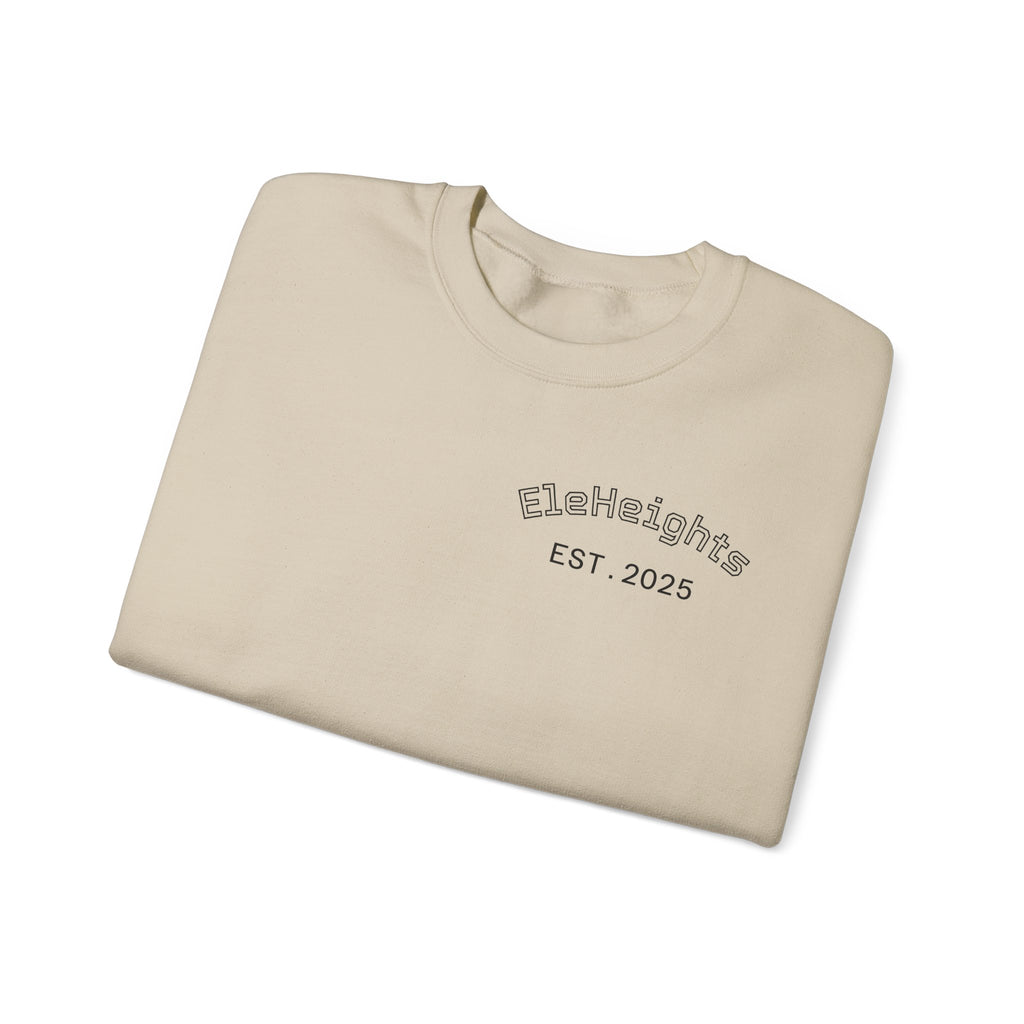 Elevate Yourself Crewneck Sweatshirt — Minimal "Elevate" Graphic Pullover