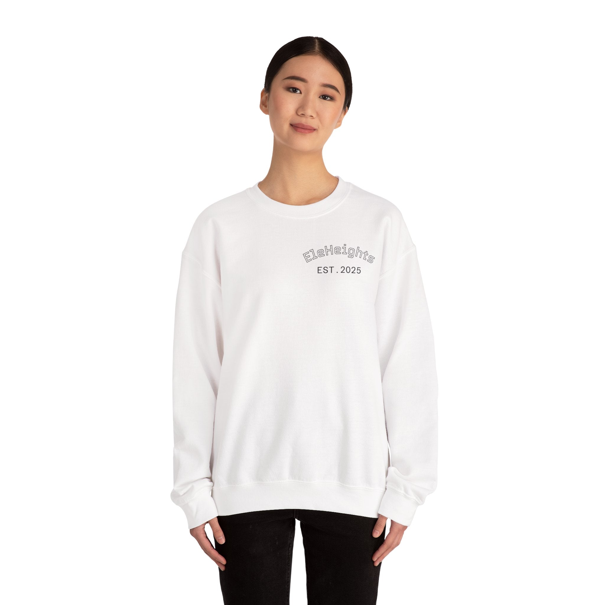 Elevate Yourself Crewneck Sweatshirt — Minimal "Elevate" Graphic Pullover