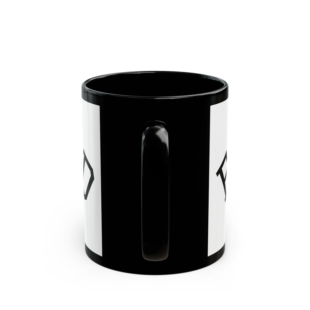 Elevated Black Accent Mug (11oz & 15oz) – Bold Typographic Coffee Cup