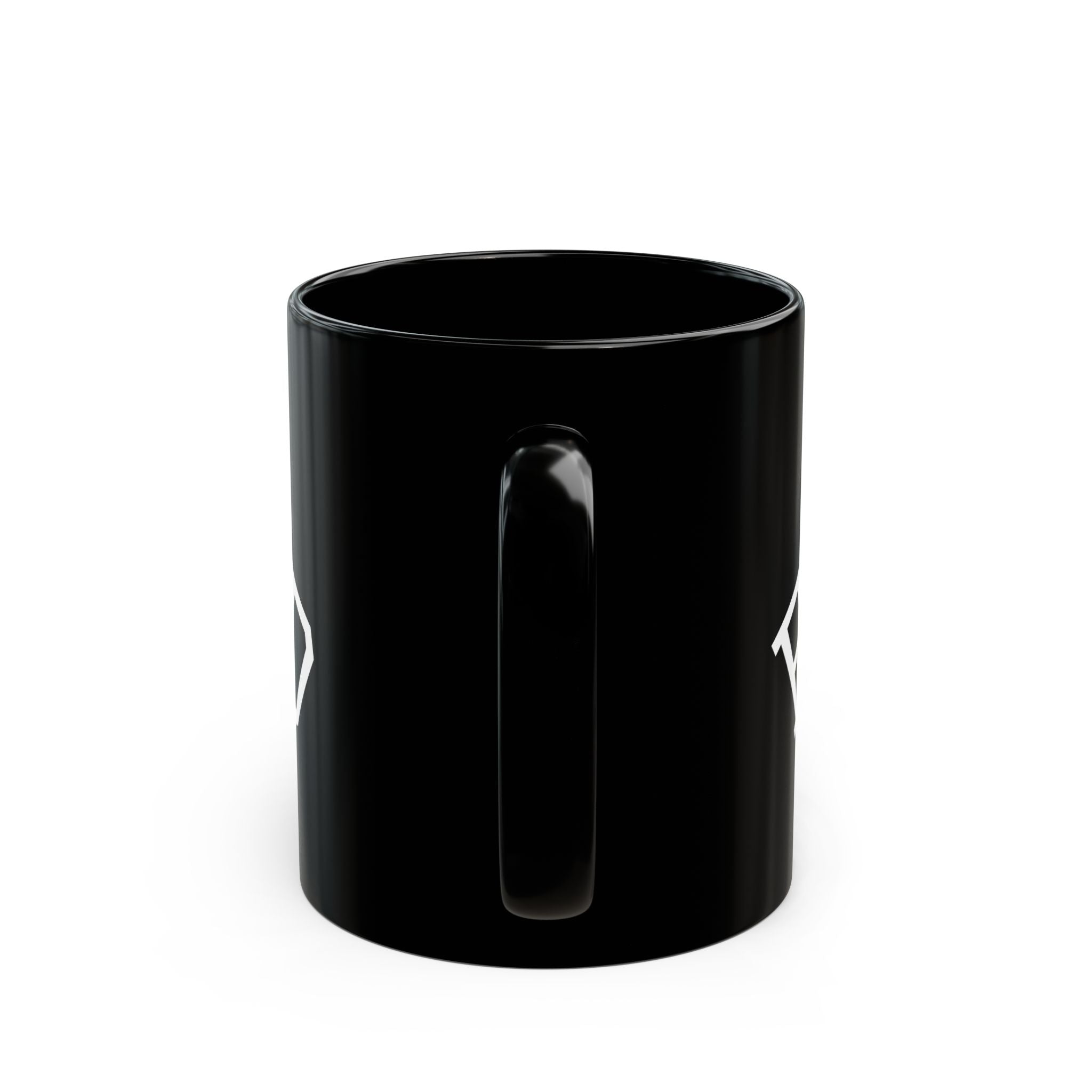 Elevated Black Coffee Mug (11oz & 15oz) — 'ELEVATED' Bold White Text